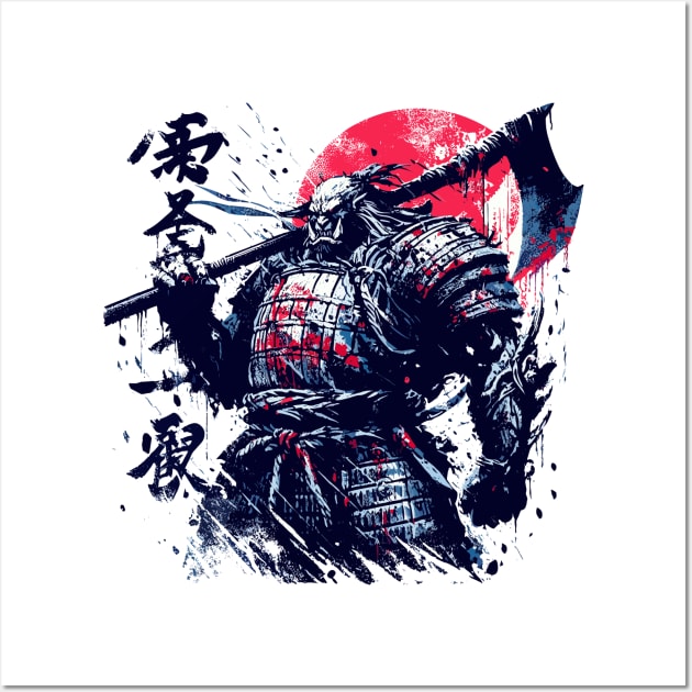 Orc fantasy samurai Wall Art by Evgmerk